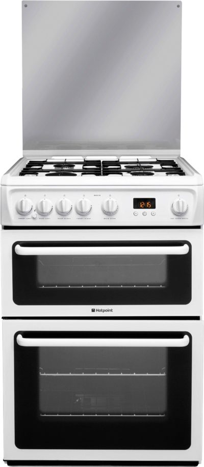 Hotpoint HAGL60P Double Gas Cooker - White